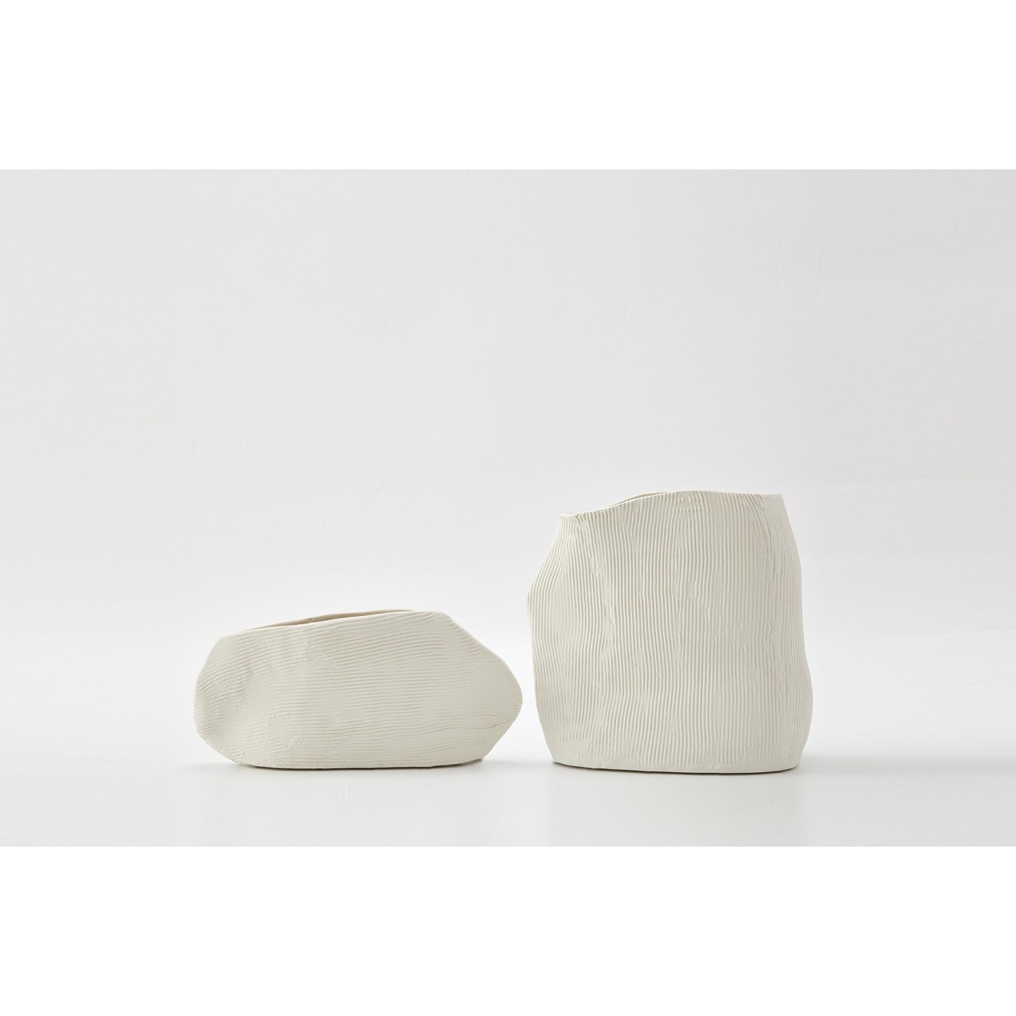 Chalk Vase Low - Ivory