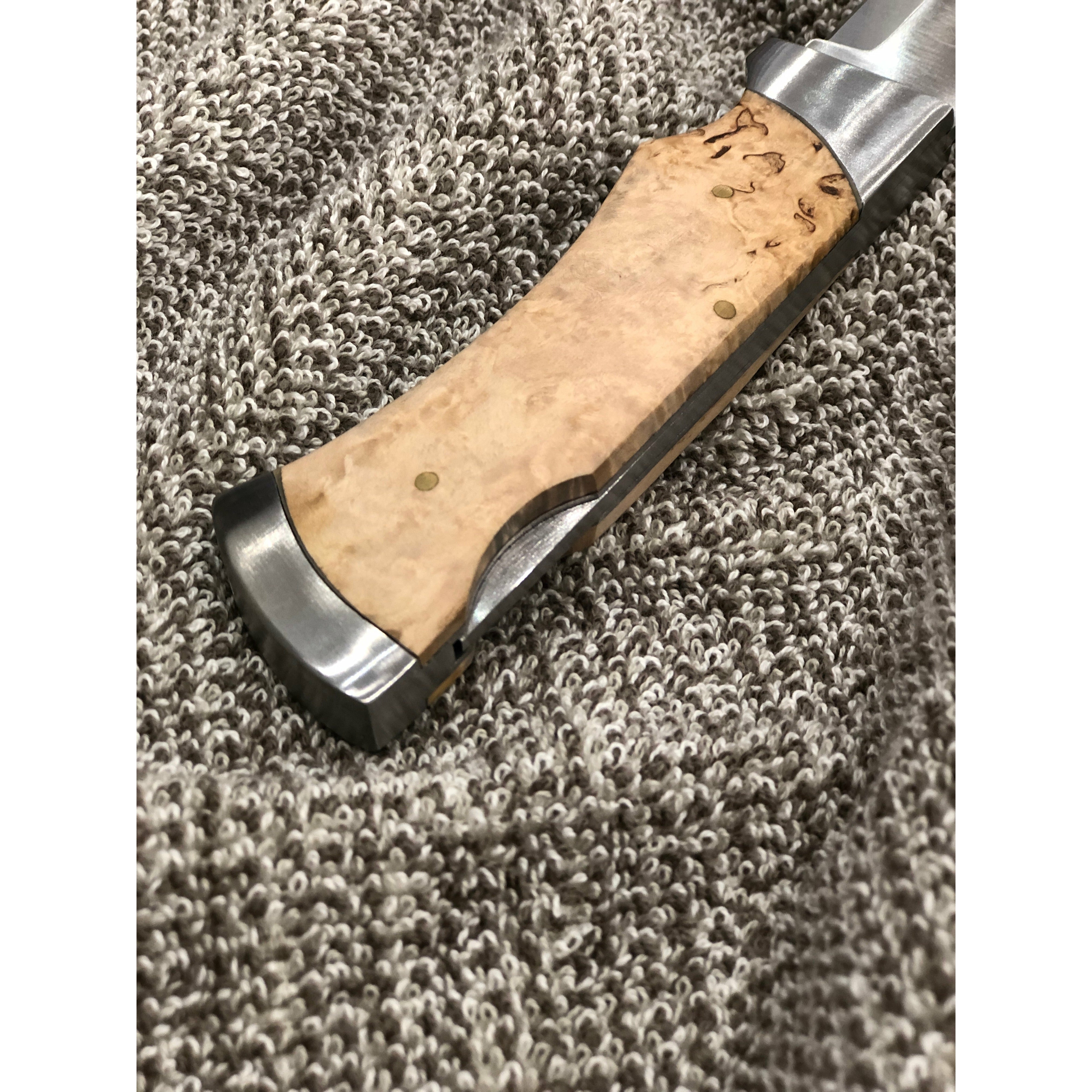 Folding Knife Curly Birch With Lock