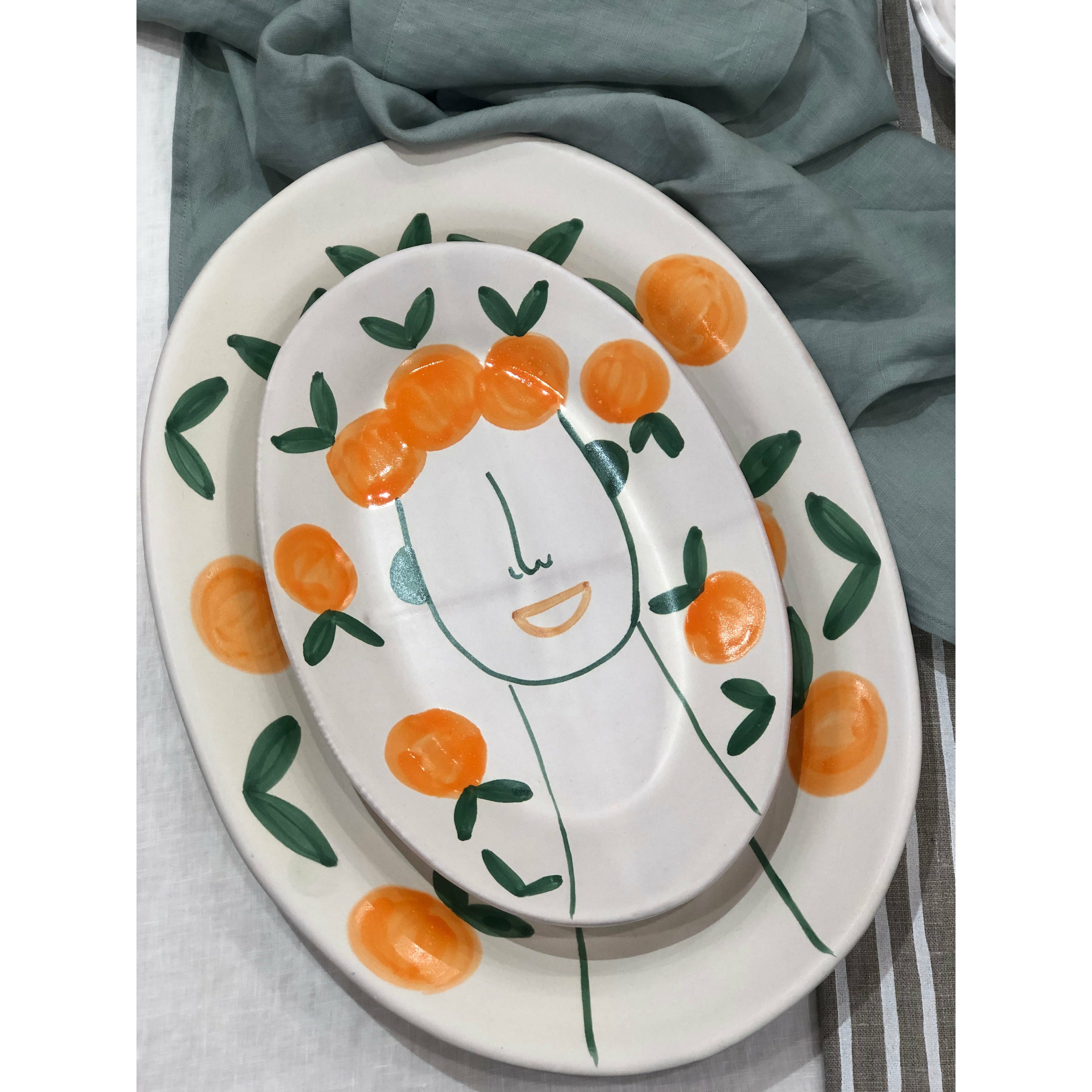 Orange - Oval Platter Small