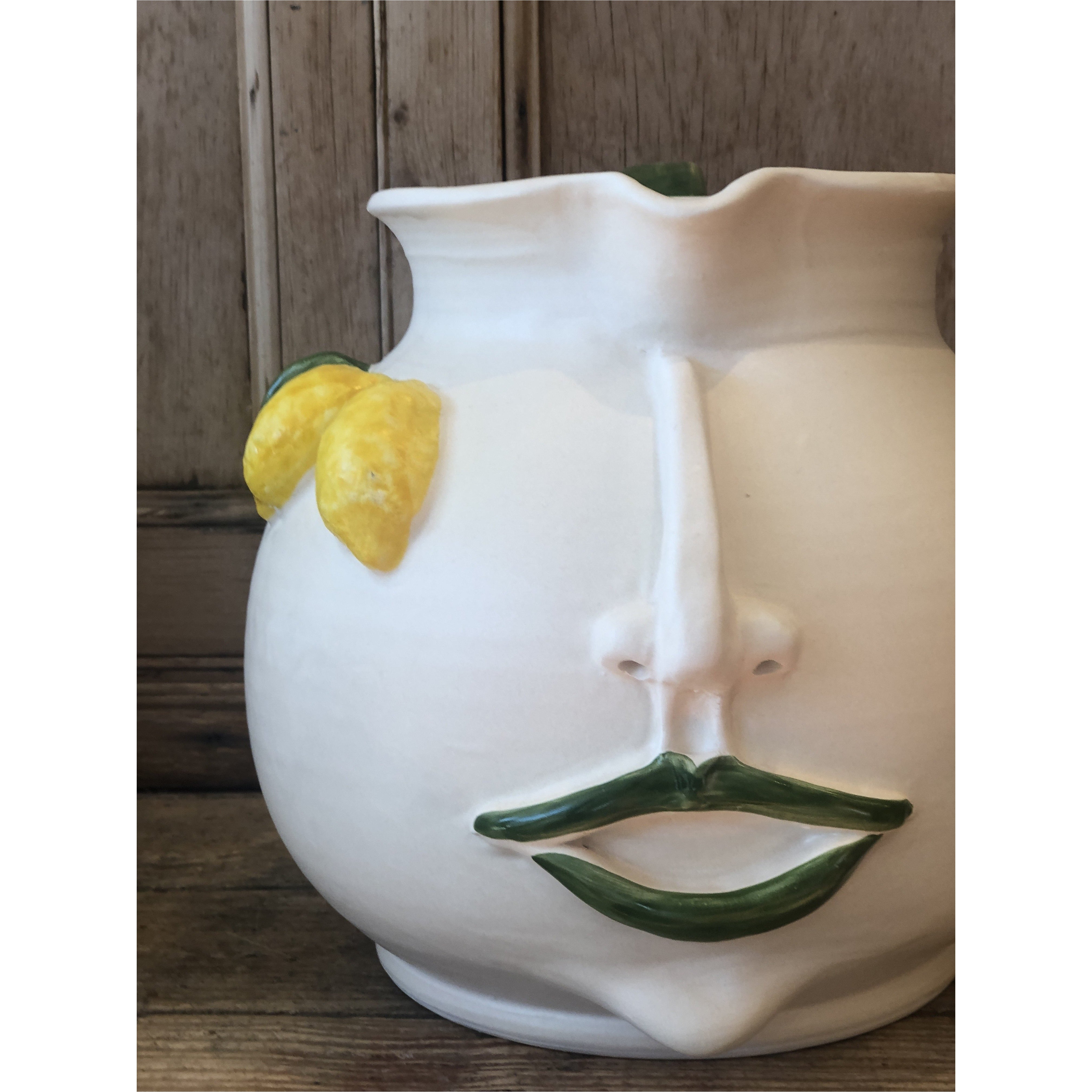 Lemon Face Motif Jug - Large