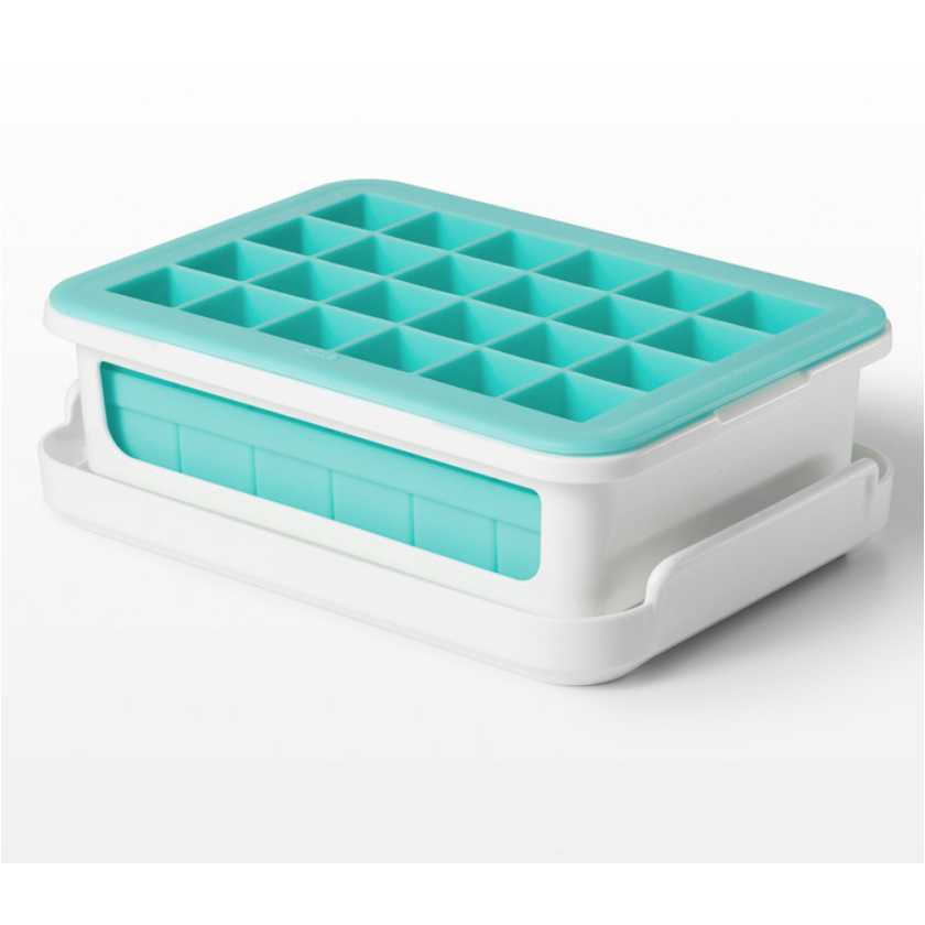 Covered Silicon Ice Cube Tray - Small